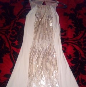 Long sleeveless formal gown